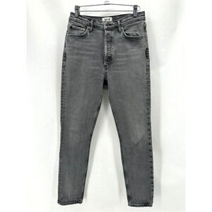 AGOLDE Nico High Rise Jeans Grey Size‎ 27 Button Fly Skinny Preppy Modern City